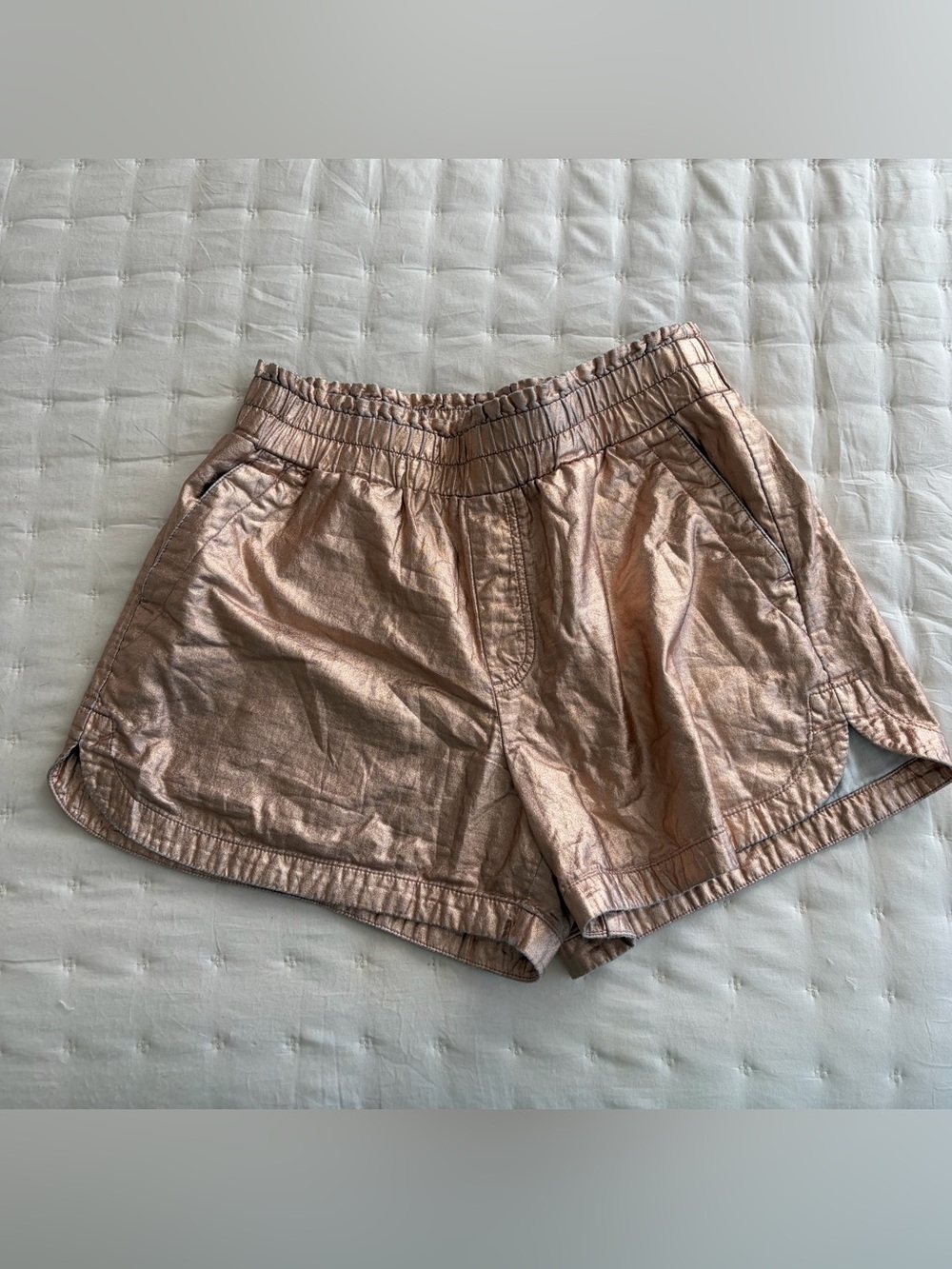 a new day Metallic Rose Gold Athletic Shorts